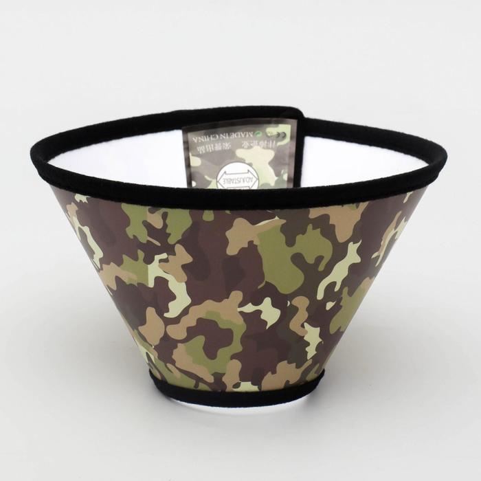 Ветеринарный воротник №5, обхват шеи 24-28 см, высота 12,6 см, хаки Ветеринарный воротник №5, обхват шеи 24-28 см, высота 12,6 см, хаки