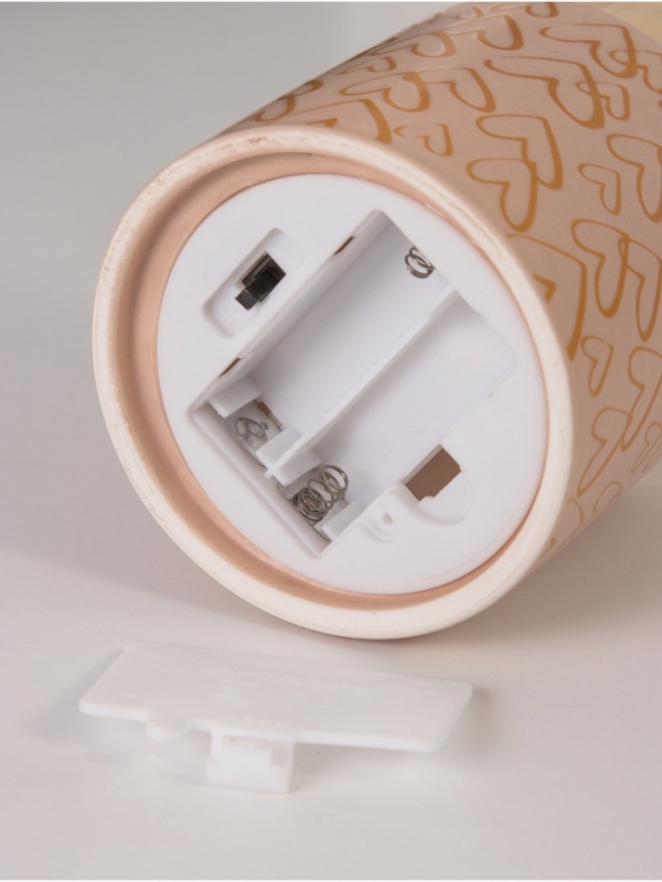 Светильник Светильник "Цилиндр" малые сердца LED 2хАА 8,5х8,5х17см