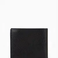 Портмоне мужское без застёжки, отдел для купюр, монет и карт, чёрное