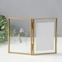 Фоторамка металл 9х13 см "Сухоцветы" 1,6х11х16 см