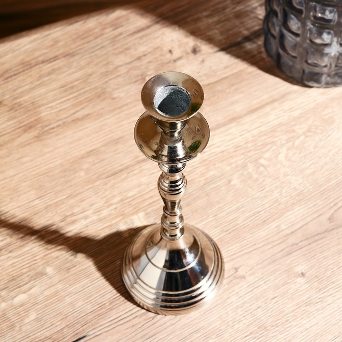 Подсвечник алюминий  Подсвечник алюминий "Античность" на 1 свечу 9х9х23 см