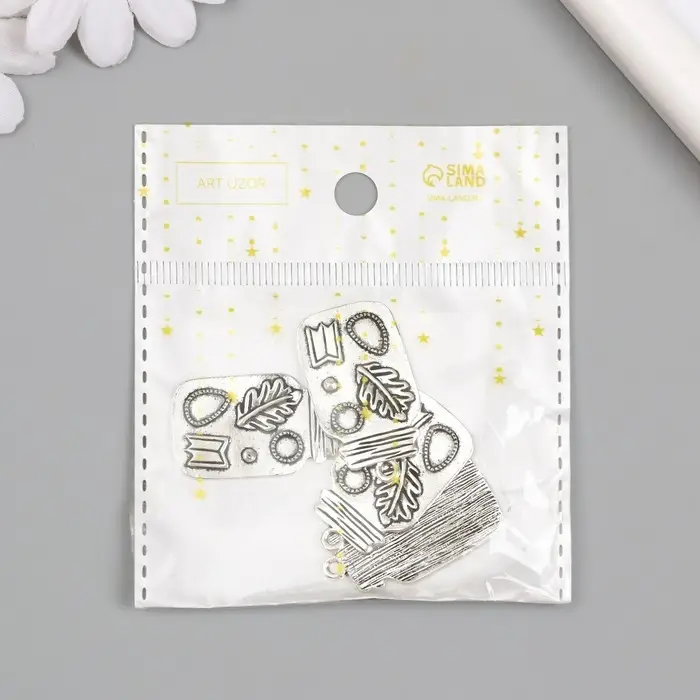 Металлический элемент, декоративная подвеска «Арт Узор. Баночка с чудесами», 3.5×2 см