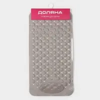 Коврик противоскользящий в ванну на присосках Доляна &laquo;Дороти&raquo;, 35&times;68 см, бежевый