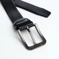 Ремень мужской, ширина 4 см, винт, пряжка металл, чёрный