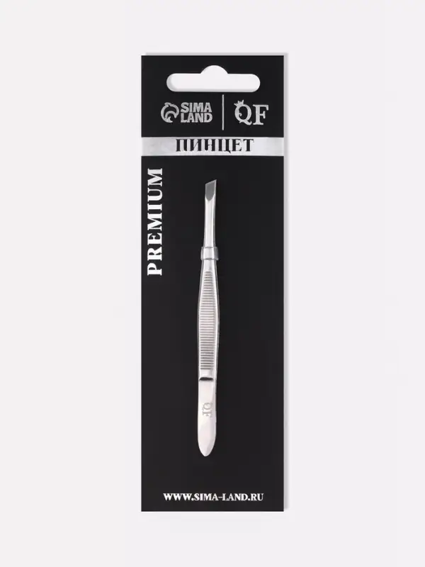 Пинцет для бровей профессиональный, скошенный, узкий, диагональный, 9 см