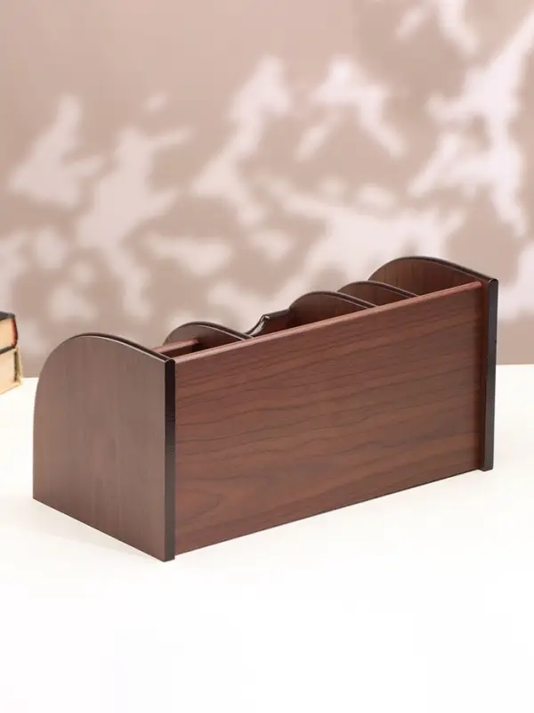 Органайзер 7 секций, 2 выдвижных ящика, серия Орех с кантом темным, 16&times;30&times;15 см