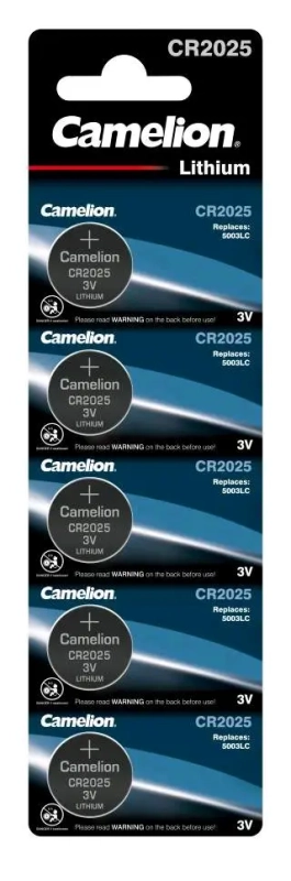 Батарейка Camelion CR2025 BL5 Lithium 3V Батарейка Camelion CR2025 BL5 Lithium 3V