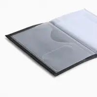 Обложка для автодокументов, натуральная кожа, гладкая, 10&times;1&times;13 см, чёрная