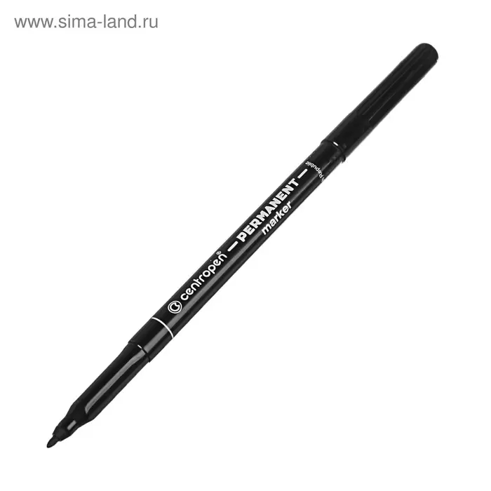 Маркер перманентный Centropen 2536, чёрный, узел 2.0 мм, линия 1 мм