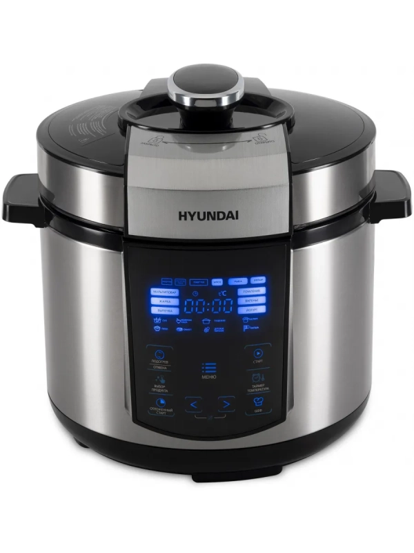 Мультиварка-скороварка HYMC-1618 серебристый-черный Мультиварка-скороварка HYMC-1618 серебристый-черный