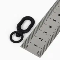 Карабин &laquo;Овал&raquo; с кольцом 3.8&times;1.7&times;0.45 см (набор 3 шт.), матовый чёрный