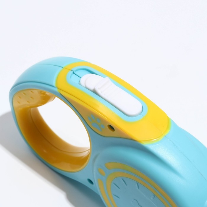 Рулетка Рулетка "Гонка", 5 м, вес животного до 25 кг, жёлто-голубая