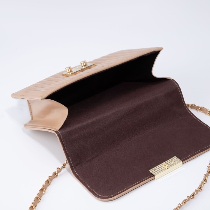 Сумка-мессенджер на клапане, цвет бежевый Сумка-мессенджер на клапане, цвет бежевый