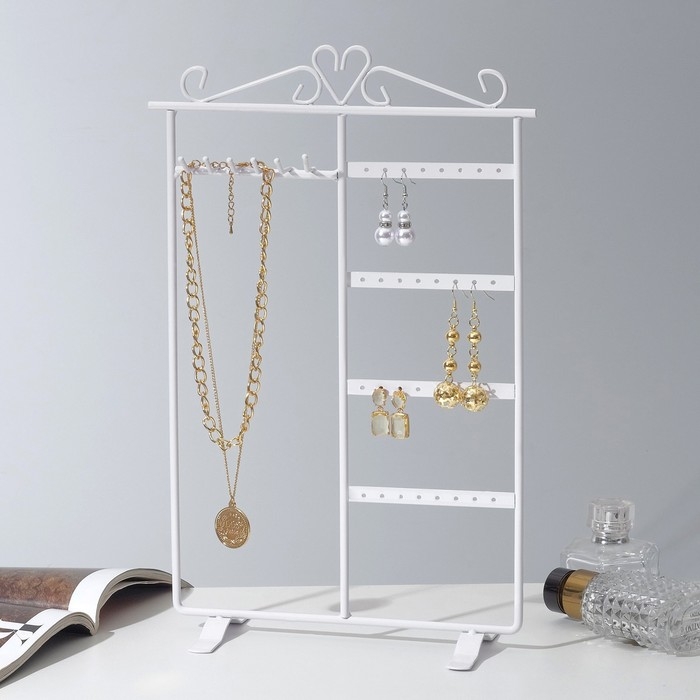 Подставка под серьги «Комод», 22,5×35 см, цвет белый Подставка под серьги «Комод», 22,5×35 см, цвет белый