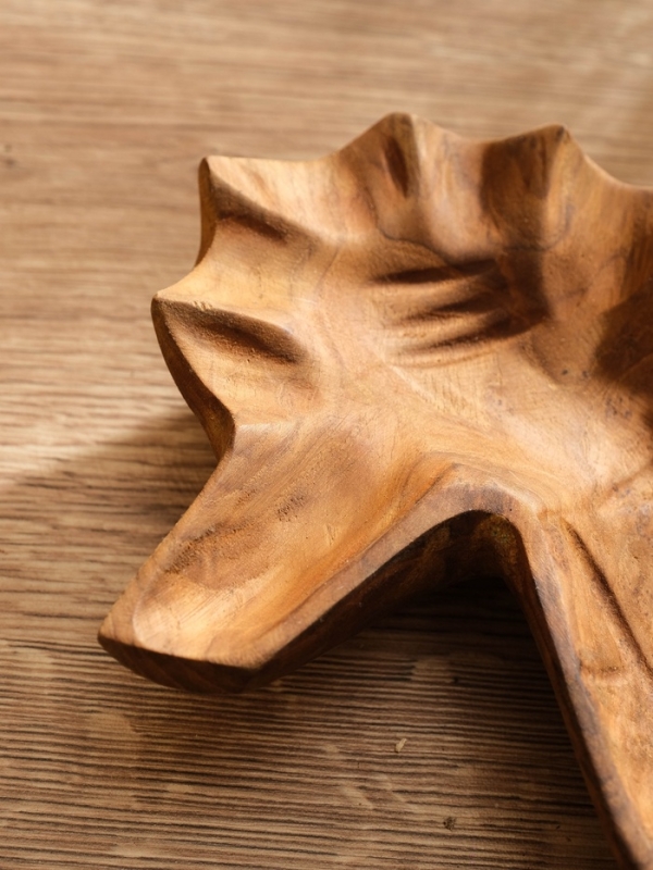 Тарелка "Морской конек" дерево Джати, 33х20х5 см, цв. коричневый