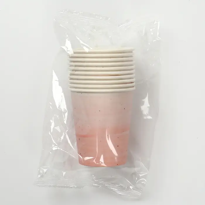 Стакан одноразовый бумажный «Розовая керамика», 250 мл