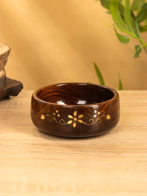 Чаша "Стебель" 12х12х5 см, дерево шишам