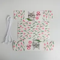 Коробка для капкейков, кондитерская упаковка, 4 ячейки &laquo;8 Марта!&raquo;, 16&times;16&times;10 см