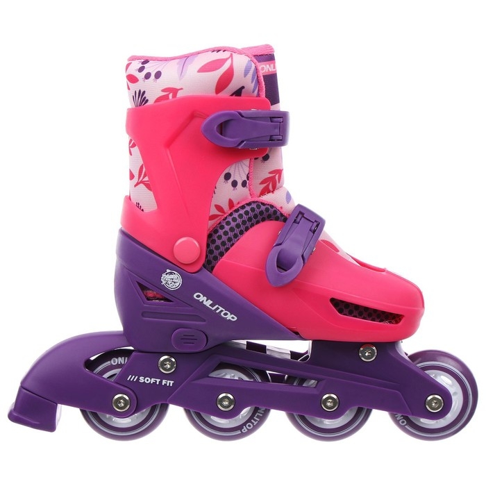 Роликовые коньки раздвижные ONLYTOP, р. 34-37, колёса PVC 64 мм Роликовые коньки раздвижные ONLYTOP, р. 34-37, колёса PVC 64 мм