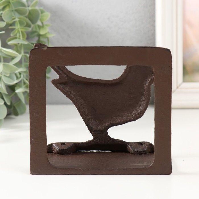 Сувенир чугун подставка  Сувенир чугун подставка "Птица" 10,5х6,4х11,5 см