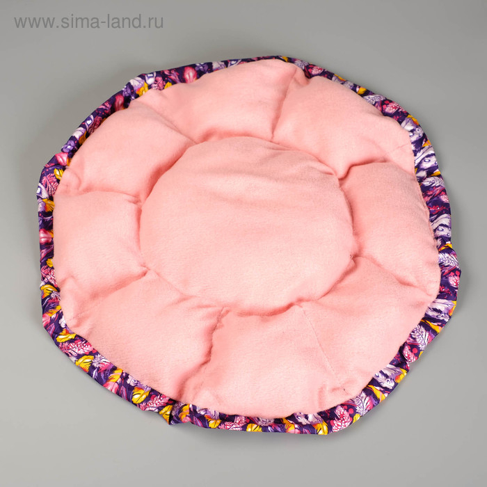 Лежанка-трансформер флисовая на затяжках, 50 см, микс цветов Лежанка-трансформер флисовая на затяжках, 50 см, микс цветов