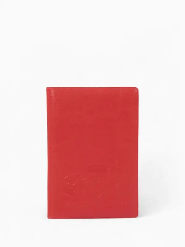 Обложка для автодокументов, с тиснением, красная