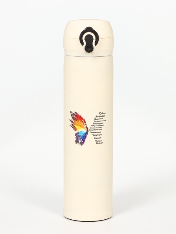 Термос, серия: Топ, Термос, серия: Топ, "Мастер К. Бабочка", 500 мл, бежевый