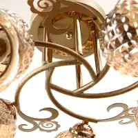 Светильник потолочный BayerLux &laquo;Фрези&raquo;, 5&times;Е27, 40 Вт, золото, 58&times;58&times;28 см