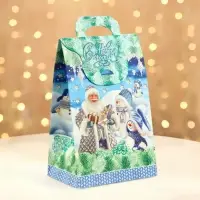 Подарочная коробка новогодняя Сумочка мини &laquo;Краски зимы&raquo; 14&times;10&times;22.3 см