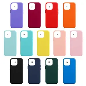 Чехол для iPhone 13 Pro Silicone WS (без лого, в прозрачном пакете)