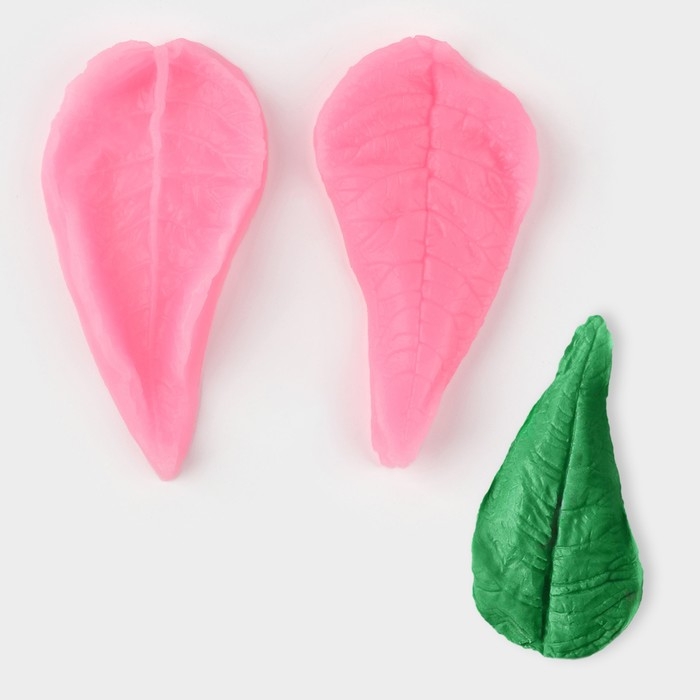 Молд «Лист длинный», силикон, 8×4 см, цвет МИКС Молд «Лист длинный», силикон, 8×4 см, цвет МИКС