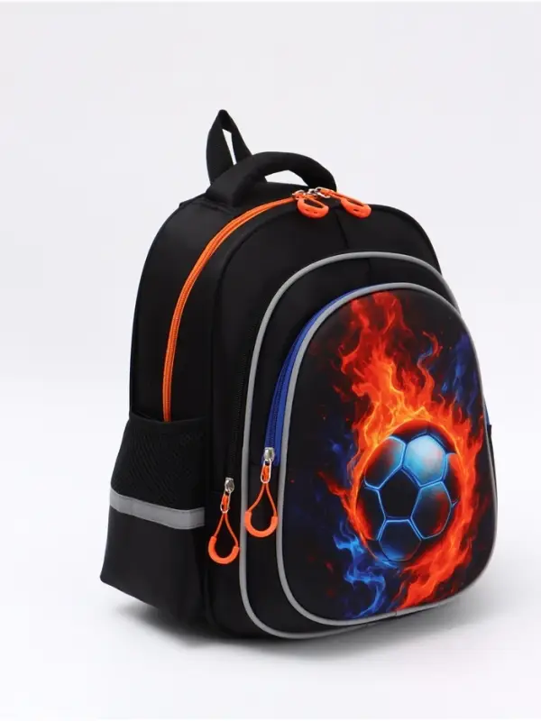 Ранец с эргономичной спинкой 3 отделения, средний "Футбол"