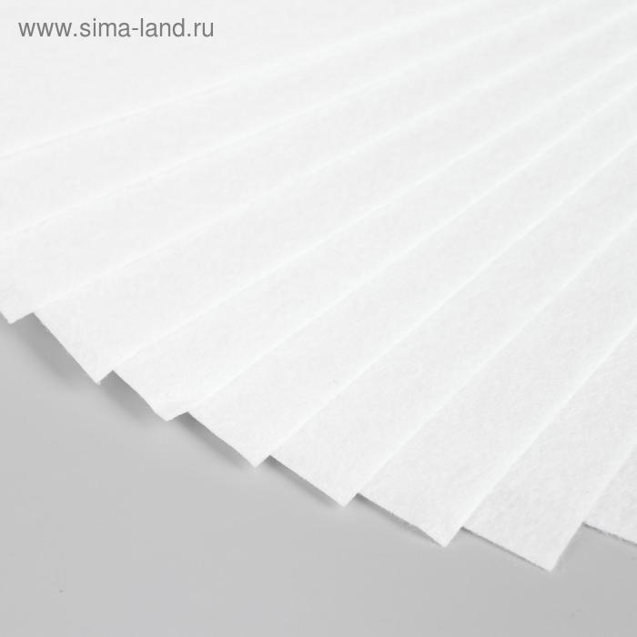 Фетр жесткий 1 мм "Белоснежный" набор 10 листов формат А4