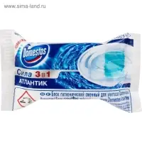Блок гигиенический для унитаза Domestos &laquo;Атлантик&raquo;, сила 3 в 1, 40 г
