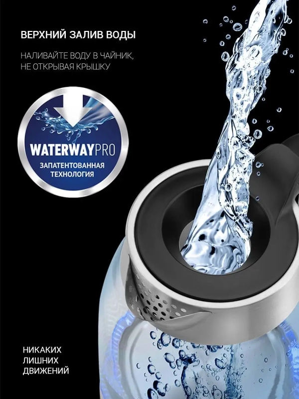Чайник электрический PWK 1817CGL Water Way Pro стеклянный Чайник электрический PWK 1817CGL Water Way Pro стеклянный