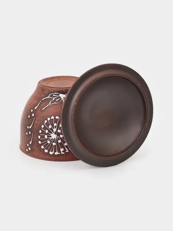 Горшок для запекания &laquo;Одуванчик&raquo;, 600 мл, 12&times;12&times;13 см, красная глина