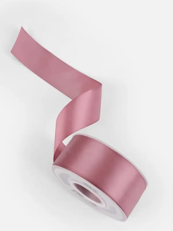 Лента атласная TEIRA, двухсторонняя, 38 мм, 25&plusmn;1 м, тёмно-розовая №165
