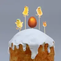 Пасхальный набор для украшения кулича &laquo;Цыплята&raquo; на пасху, 11&times;16.5 см