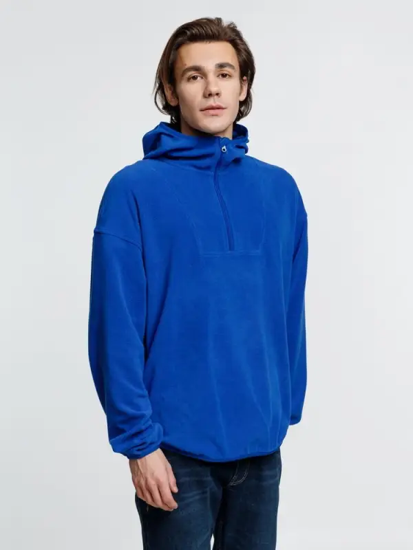 Анорак флисовый унисекс Fliska, ярко-синий, размер XS/S Анорак флисовый унисекс Fliska, ярко-синий, размер XS/S