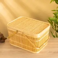 Корзина для пикника 26х26х21 см, бамбук