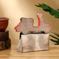 Календарь настольный «Мопед», 14×5.5×14 см, дерево, красный