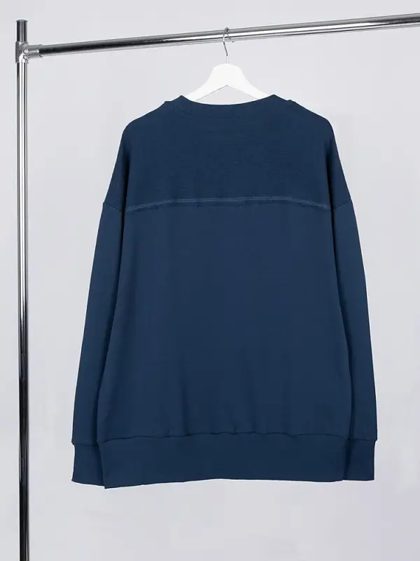 Свитшот оверсайз унисекс Vozduh, темно-синий, размер XS/S Свитшот оверсайз унисекс Vozduh, темно-синий, размер XS/S