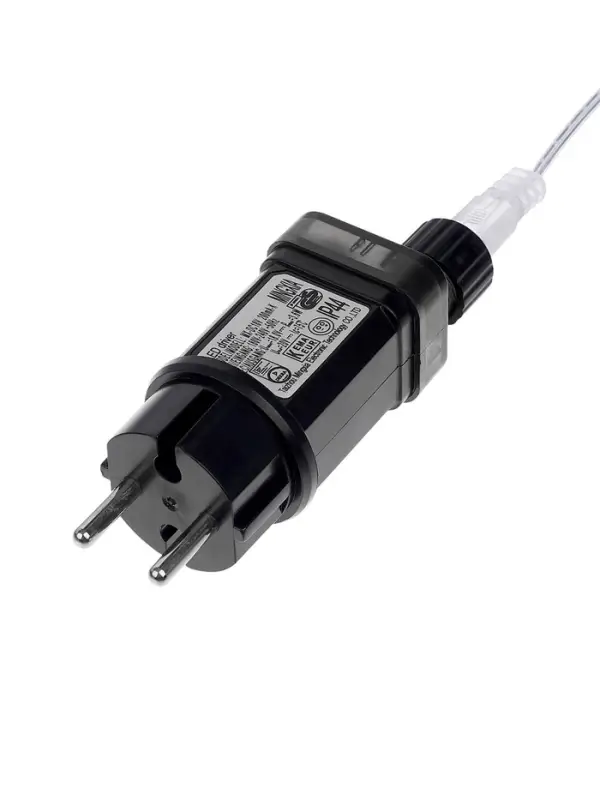 Гирлянда &laquo;Нить&raquo; 200 м роса, IP44, серебристая нить, 2000 LED, пульт, 36 В, свечение тёплое белое