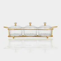 Набор конфетниц &laquo;Богема&raquo;, на подставке 33&times;9.5&times;8.5, 3 шт., стекло