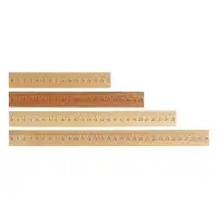 Набор деревянных линеек Calligrata, 4 штуки (15, 20, 25 и 30 см)