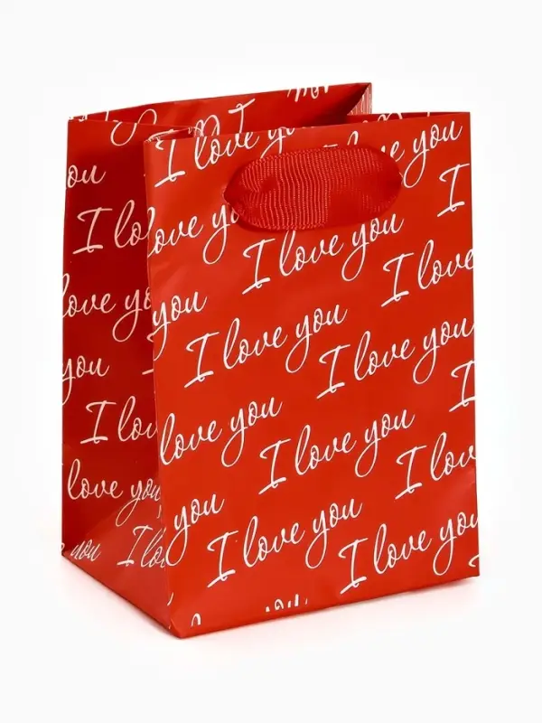 Пакет ламинированный Love you, 9 × 12 × 6,5 см Пакет ламинированный Love you, 9 × 12 × 6,5 см