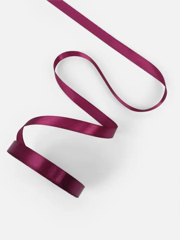 Лента атласная, 12 мм, 23±1 м, баклажановая №252 Лента атласная, 12 мм, 23±1 м, баклажановая №252