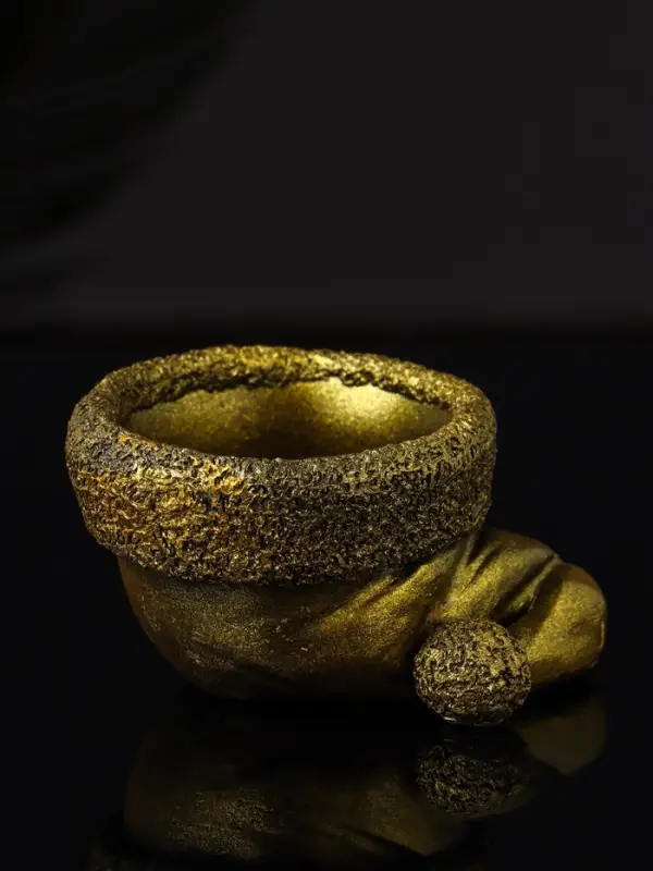 Подсвечник  Подсвечник "Колпак" 9х7х5 см, золото