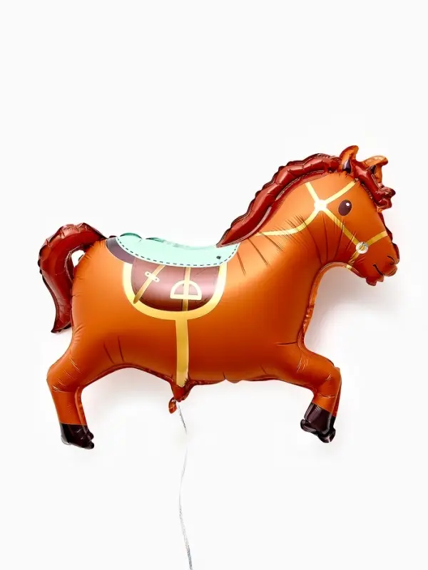 Воздушный шар фольгированный 28" "Лошадка", цвет коричневый