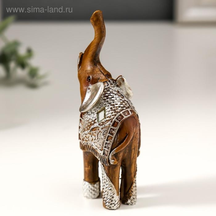 Сувенир полистоун Сувенир полистоун "Два слоника в серебристой попоне" набор 2 шт 11х8,3х3,5 см